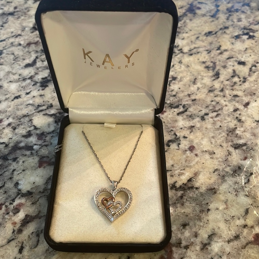 New necklace Silver and rose gold